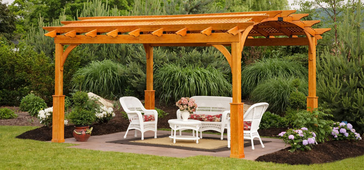 Cedar Wood Pergola Installation in Alhambra, CA