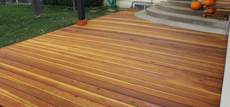 Smooth Redwood Decking in Alhambra, CA